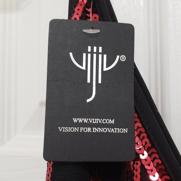 VIJIV 1920s Long Slit Prom Dresses Deep V Neck Sequin Mermaid Bridesmaid Evening - Picture 4 of 6